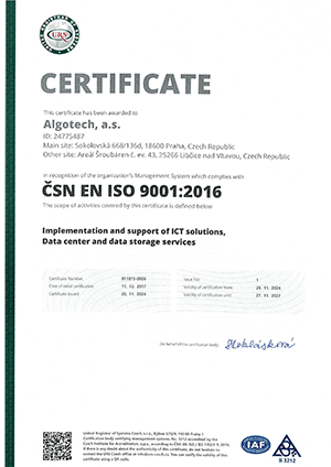 ISO certification 9001:2016